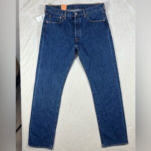 NWT 34W 34L Levi's 501 Men's Classic Indigo Straight Jeans
